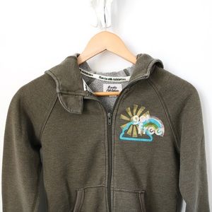 Roots Athletics Green Full Zip Hoodie